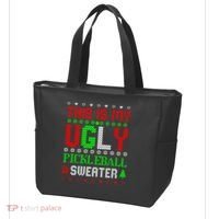 This Is My Ugly Pickleball Sweater Christmas Tote Bag thumb 3