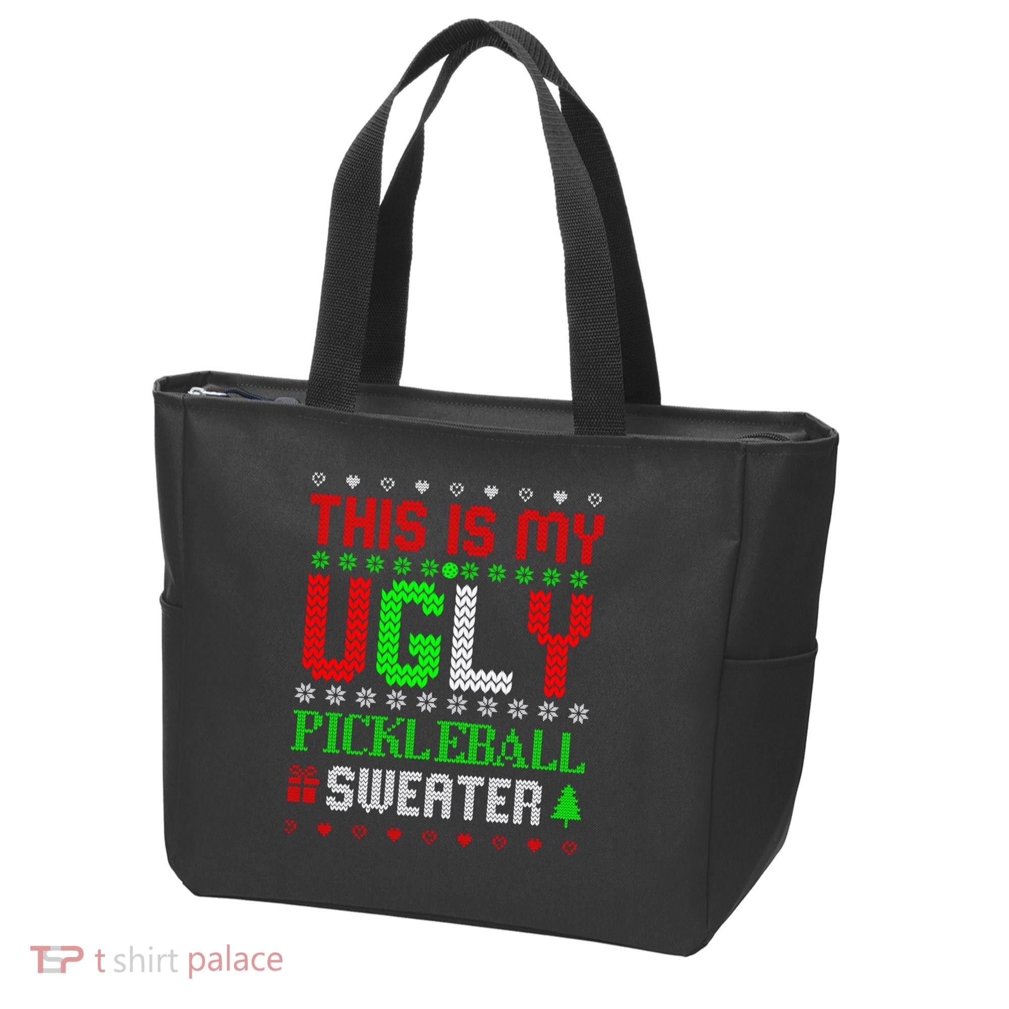 This Is My Ugly Pickleball Sweater Christmas Tote Bag