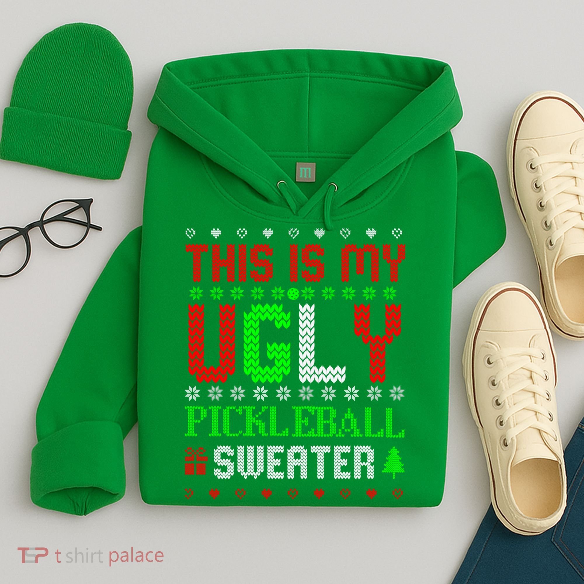 This Is My Ugly Pickleball Sweater Christmas Hoodie