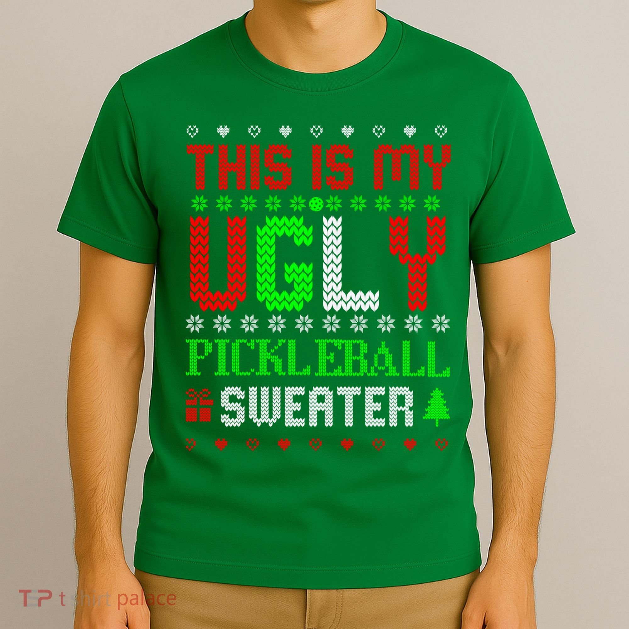 This Is My Ugly Pickleball Sweater Christmas T-Shirt