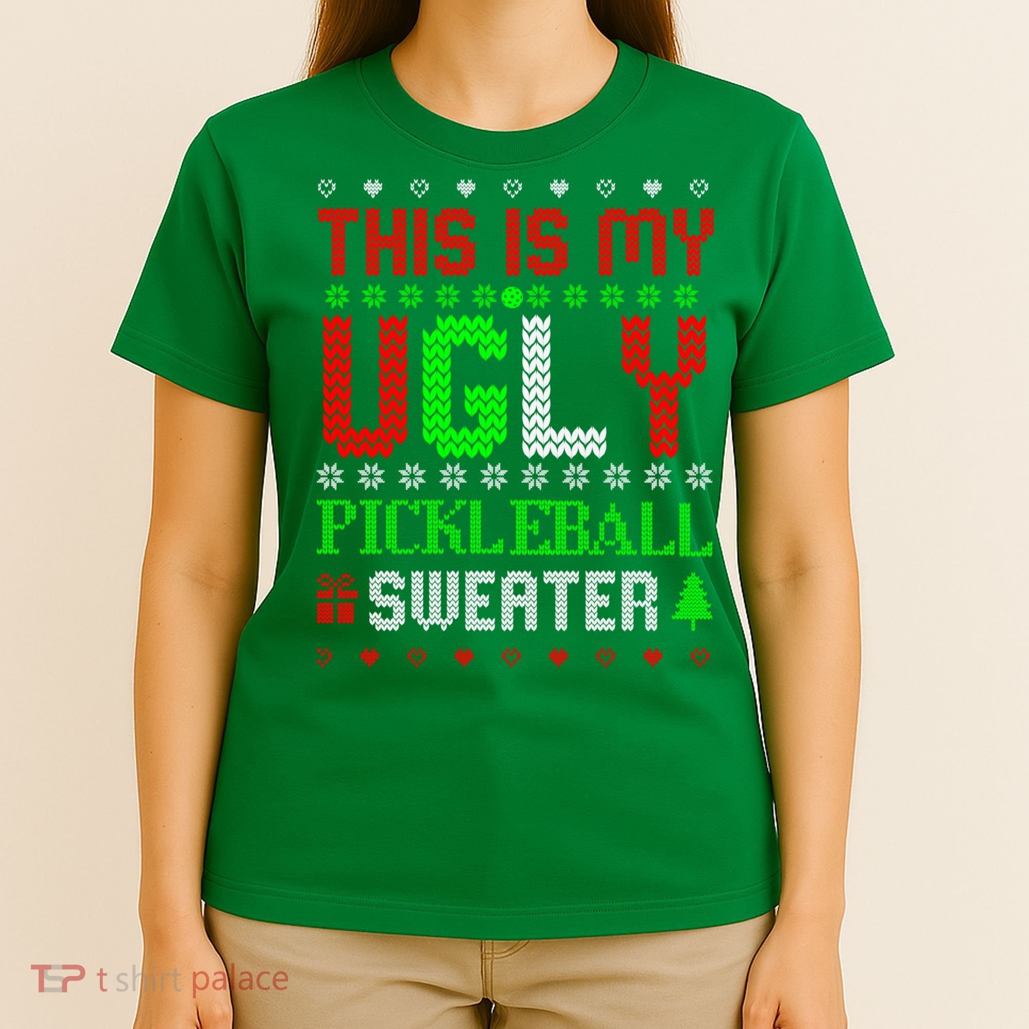 This Is My Ugly Pickleball Sweater Christmas T-Shirt