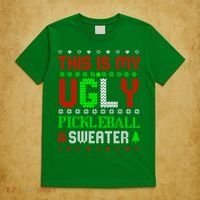 This Is My Ugly Pickleball Sweater Christmas T-Shirt thumb 5