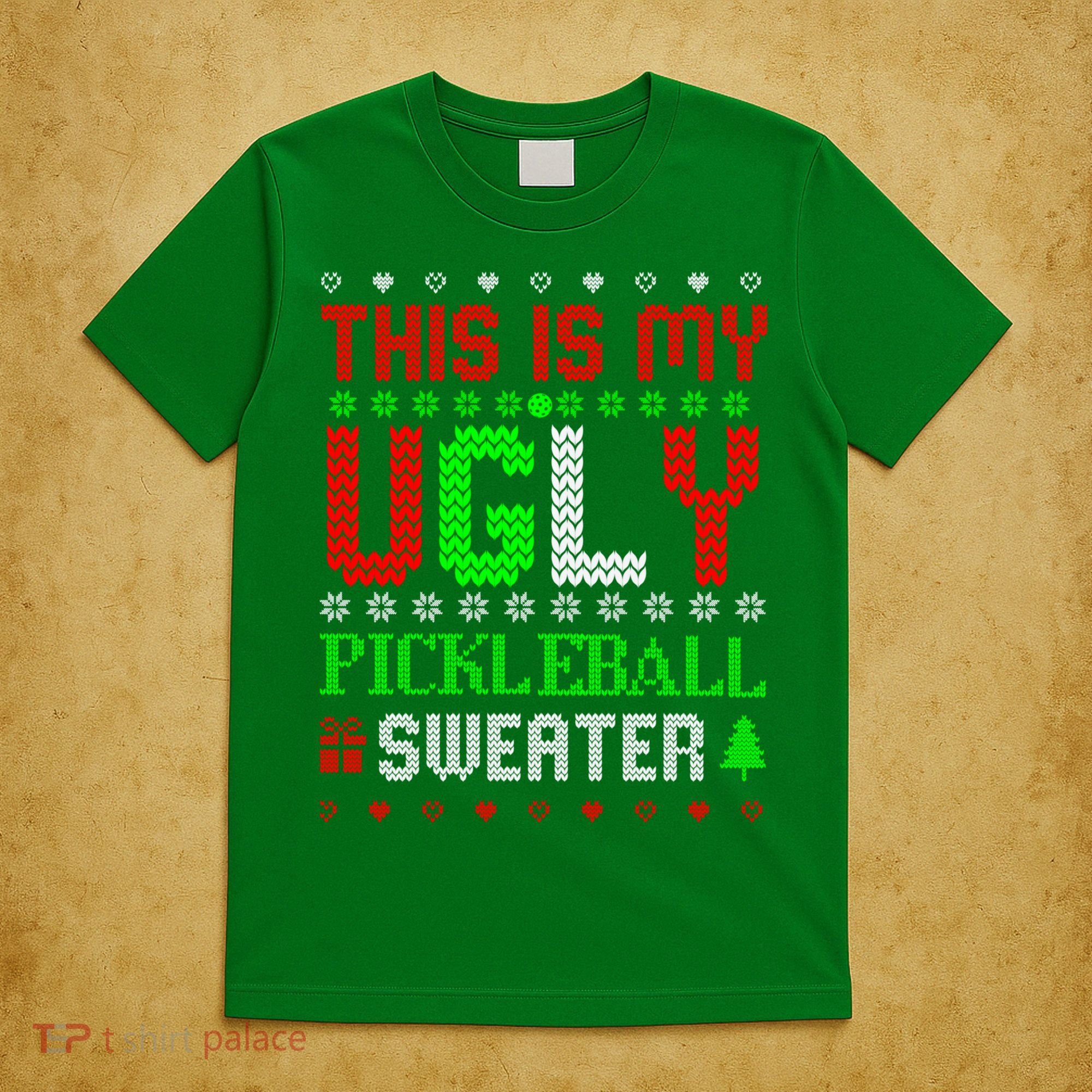 This Is My Ugly Pickleball Sweater Christmas T-Shirt