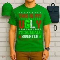 This Is My Ugly Pickleball Sweater Christmas T-Shirt thumb 6