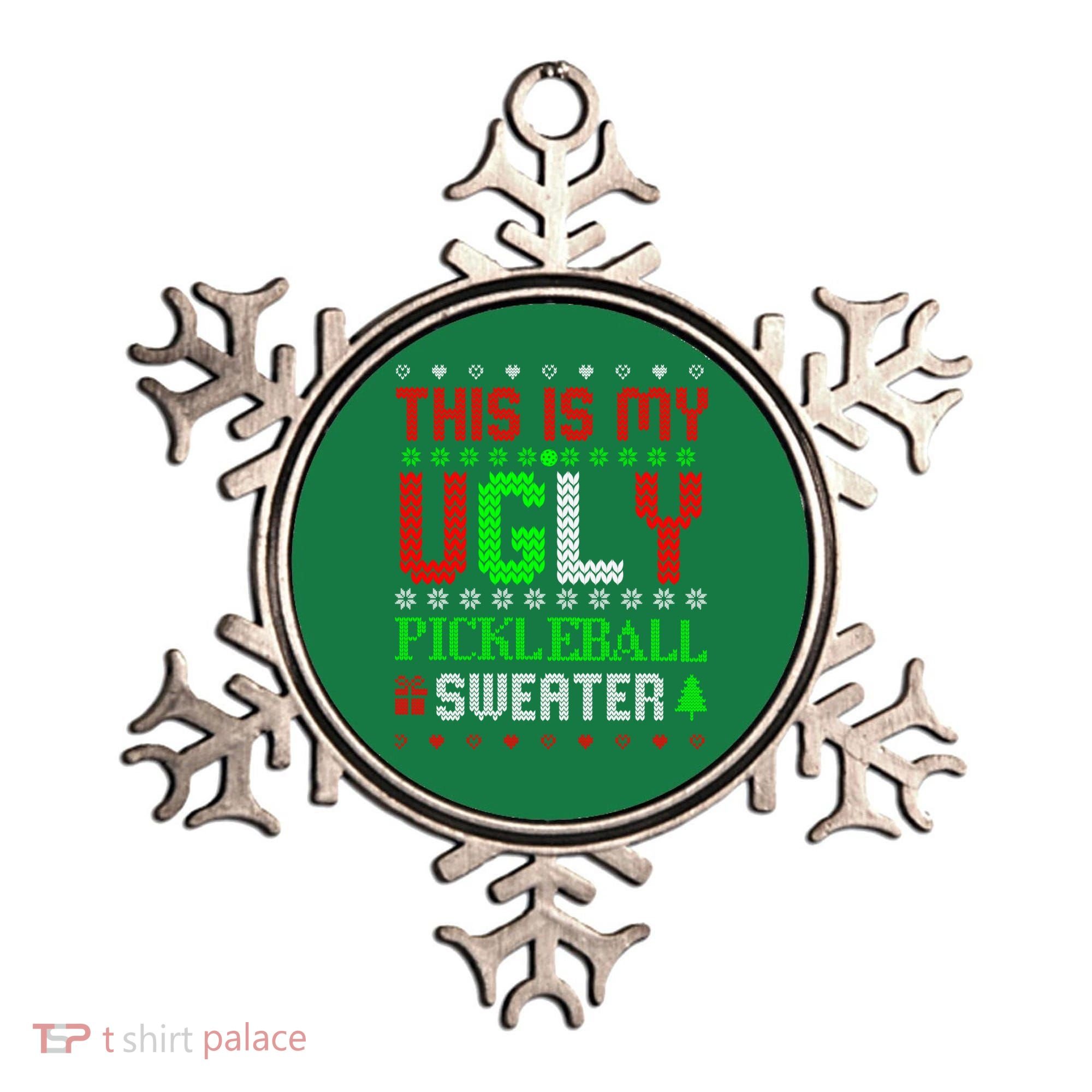 This Is My Ugly Pickleball Sweater Christmas Ornament
