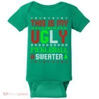 This Is My Ugly Pickleball Sweater Christmas Baby Bodysuit thumb 0