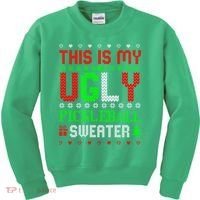 This Is My Ugly Pickleball Sweater Christmas Kids Sweatshirt thumb 0