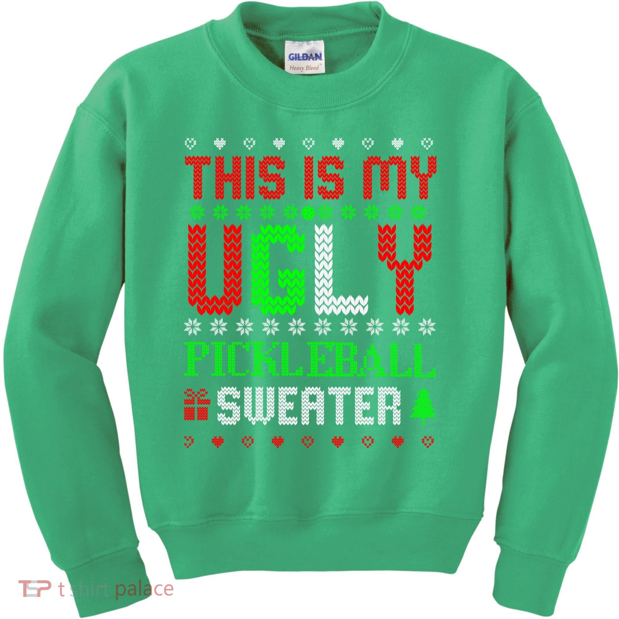 This Is My Ugly Pickleball Sweater Christmas Kids Sweatshirt