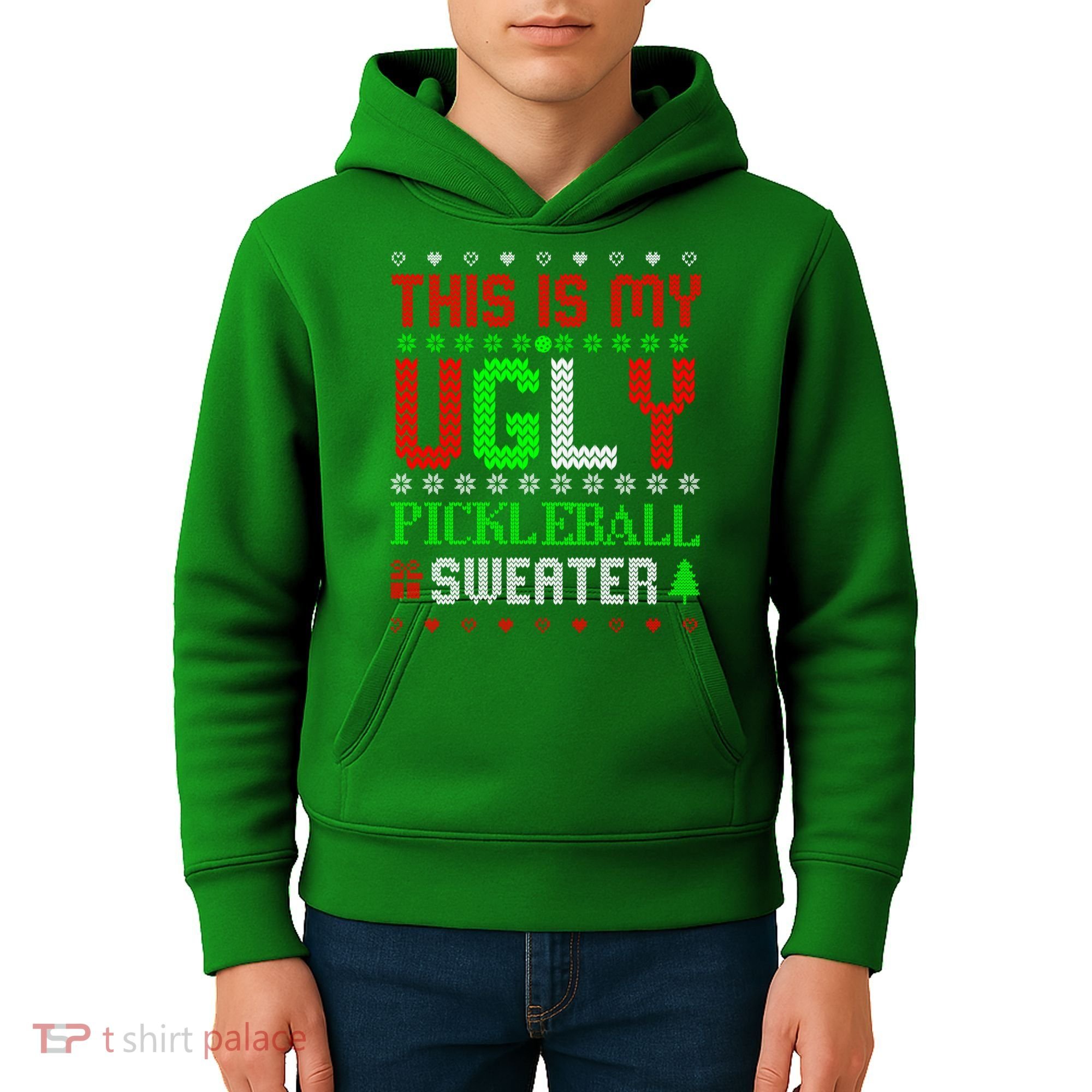 This Is My Ugly Pickleball Sweater Christmas Kids Hoodie