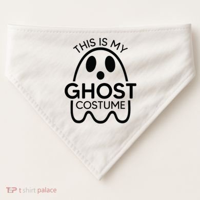 This Is My Ghost Costume Halloween Party USA-Made Doggie Bandana