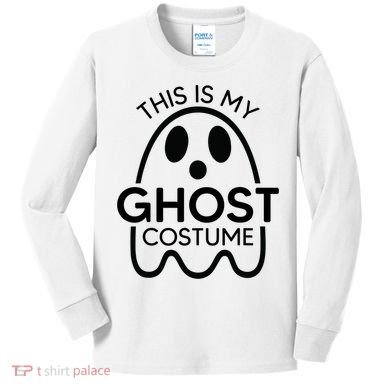 This Is My Ghost Costume Halloween Party Kids Long Sleeve Shirt