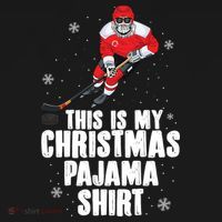 This Is My Christmas Pajama Cool Gift Funny Ice Hockey Santa Gift Women's Hoodie thumb 2