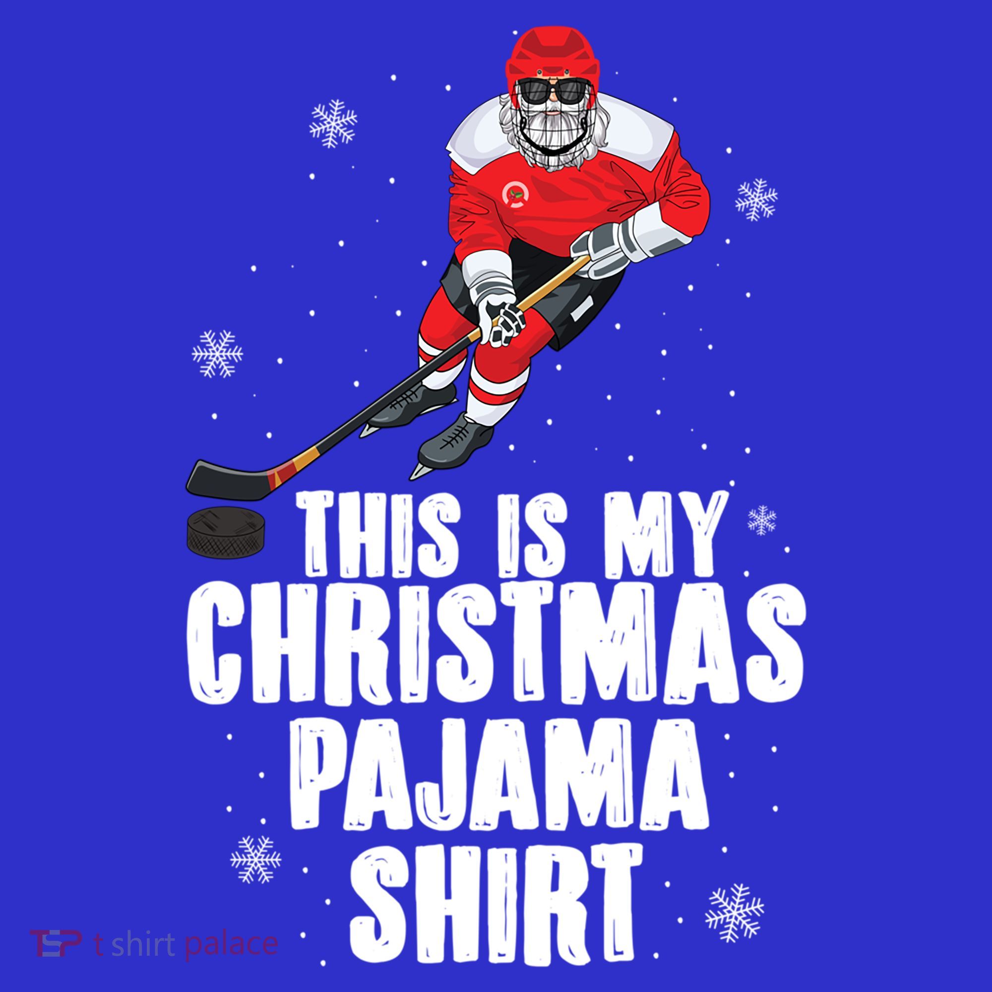 This Is My Christmas Pajama Cool Gift Funny Ice Hockey Santa Gift Polo