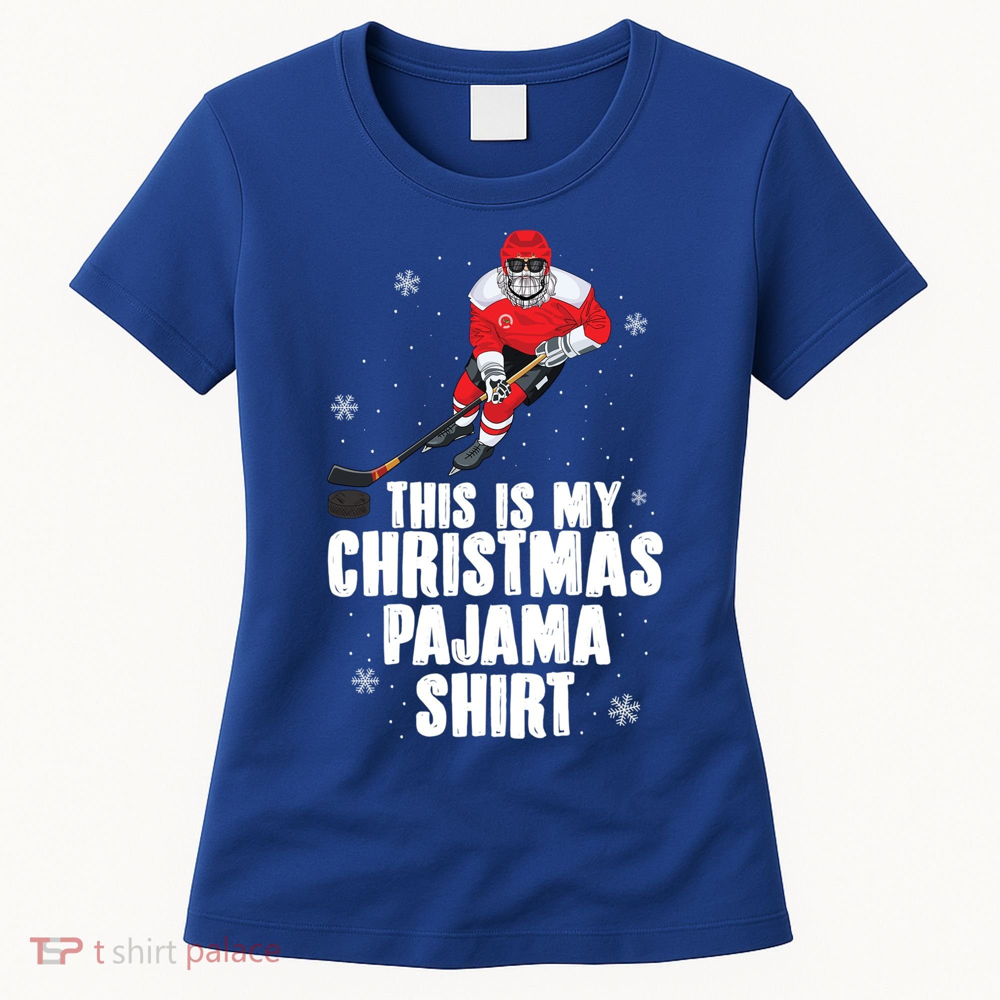 This Is My Christmas Pajama Cool Gift Funny Ice Hockey Santa Gift Women's T-Shirt