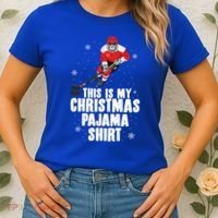 This Is My Christmas Pajama Cool Gift Funny Ice Hockey Santa Gift Women's T-Shirt thumb 2