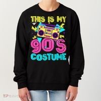 This Is My 90s Costume Retro 90s Music Theme Party Nineties Women's Sweatshirt thumb 0
