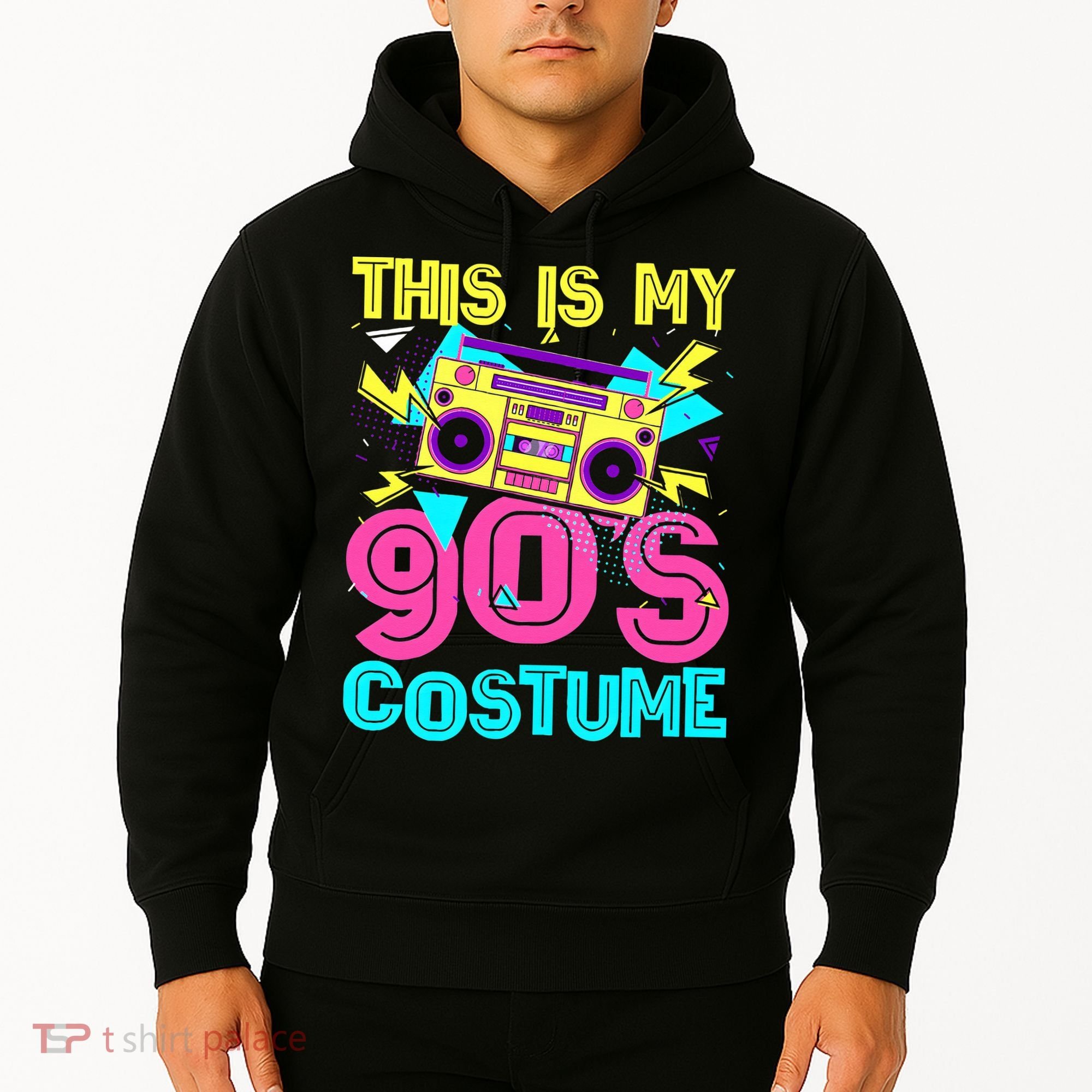 This Is My 90s Costume Retro 90s Music Theme Party Nineties Hoodie