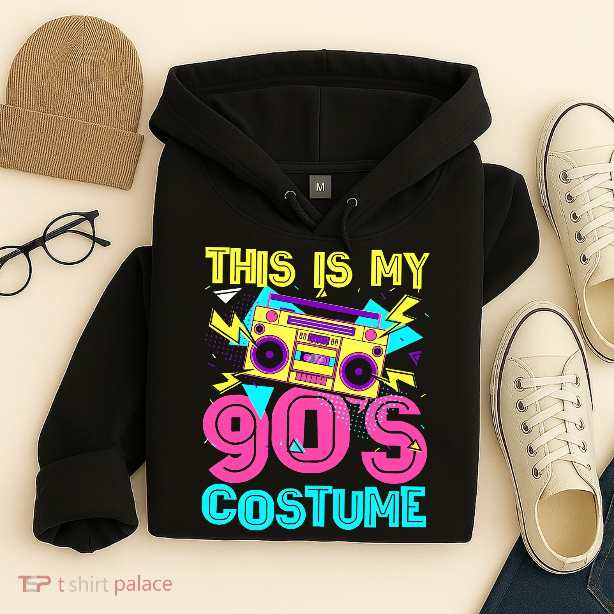This Is My 90s Costume Retro 90s Music Theme Party Nineties Hoodie