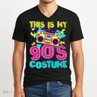 This Is My 90s Costume Retro 90s Music Theme Party Nineties V-Neck T-Shirt thumb 2