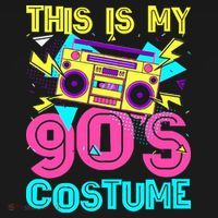 This Is My 90s Costume Retro 90s Music Theme Party Nineties V-Neck T-Shirt thumb 3