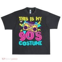 This Is My 90s Costume Retro 90s Music Theme Party Nineties Urban Oversized Heavyweight T-Shirt thumb 0