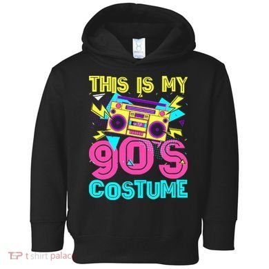 This Is My 90s Costume Retro 90s Music Theme Party Nineties Toddler Hoodie