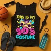 This Is My 90s Costume Retro 90s Music Theme Party Nineties Tank Top thumb 4