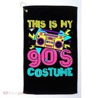 This Is My 90s Costume Retro 90s Music Theme Party Nineties Golf Towel thumb 0