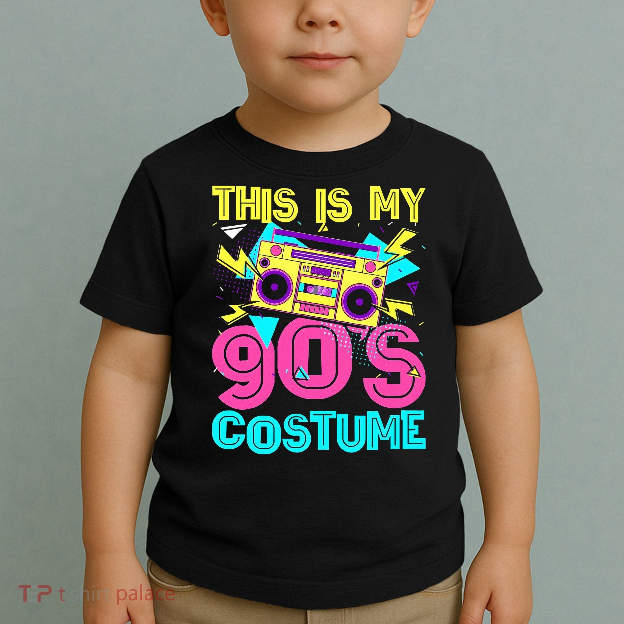 This Is My 90s Costume Retro 90s Music Theme Party Nineties Toddler T-Shirt