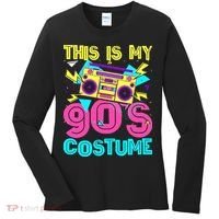This Is My 90s Costume Retro 90s Music Theme Party Nineties Women's Long Sleeve Shirt thumb 0