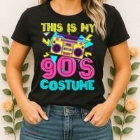 This Is My 90s Costume Retro 90s Music Theme Party Nineties Women's T-Shirt thumb 2