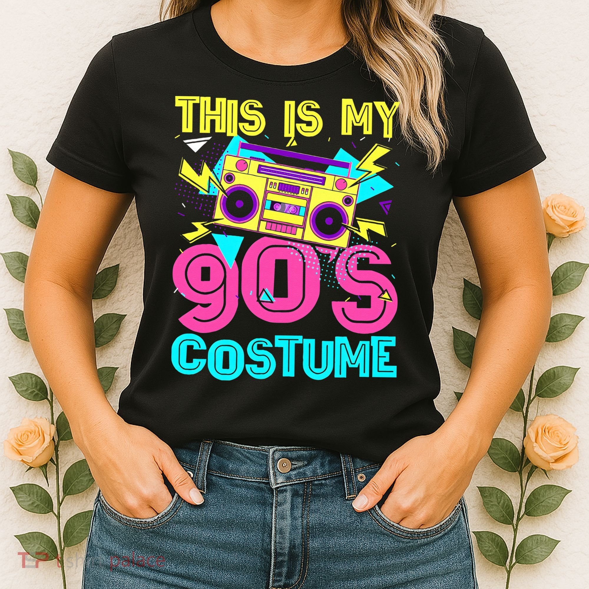 This Is My 90s Costume Retro 90s Music Theme Party Nineties Women's T-Shirt