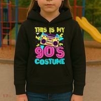 This Is My 90s Costume Retro 90s Music Theme Party Nineties Kids Hoodie thumb 3