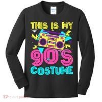 This Is My 90s Costume Retro 90s Music Theme Party Nineties Kids Long Sleeve Shirt thumb 0