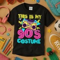 This Is My 90s Costume Retro 90s Music Theme Party Nineties Kids T-Shirt thumb 3