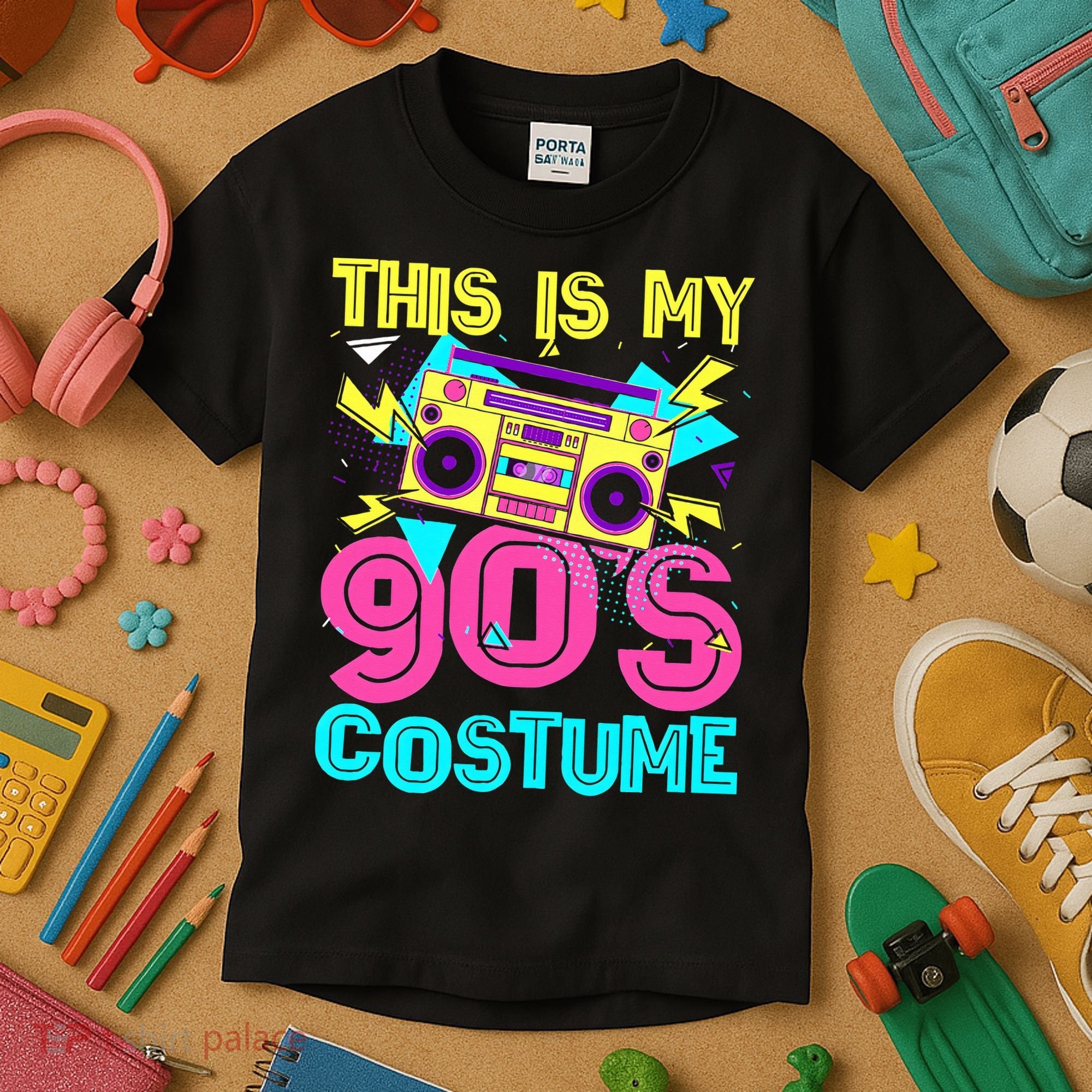 This Is My 90s Costume Retro 90s Music Theme Party Nineties Kids T-Shirt
