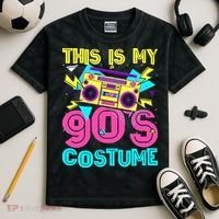 This Is My 90s Costume Retro 90s Music Theme Party Nineties Kids Tie-Dye T-Shirt thumb 2