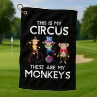 This Is My Circus These Are My Monkeys Golf Towel thumb 1