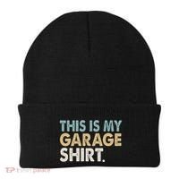 This Is My Garage Funny Dad Beanie thumb 0