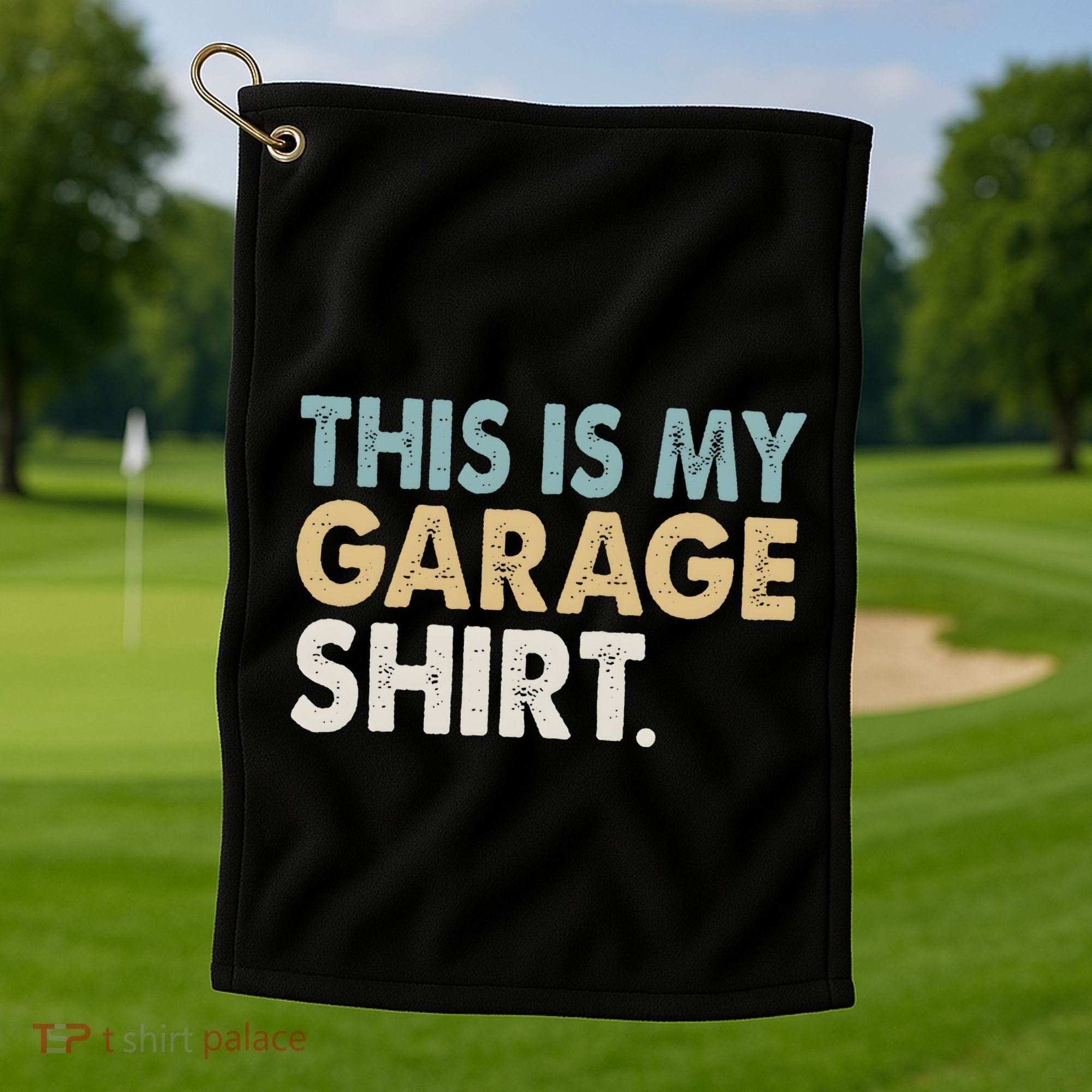 This Is My Garage Funny Dad Golf Towel