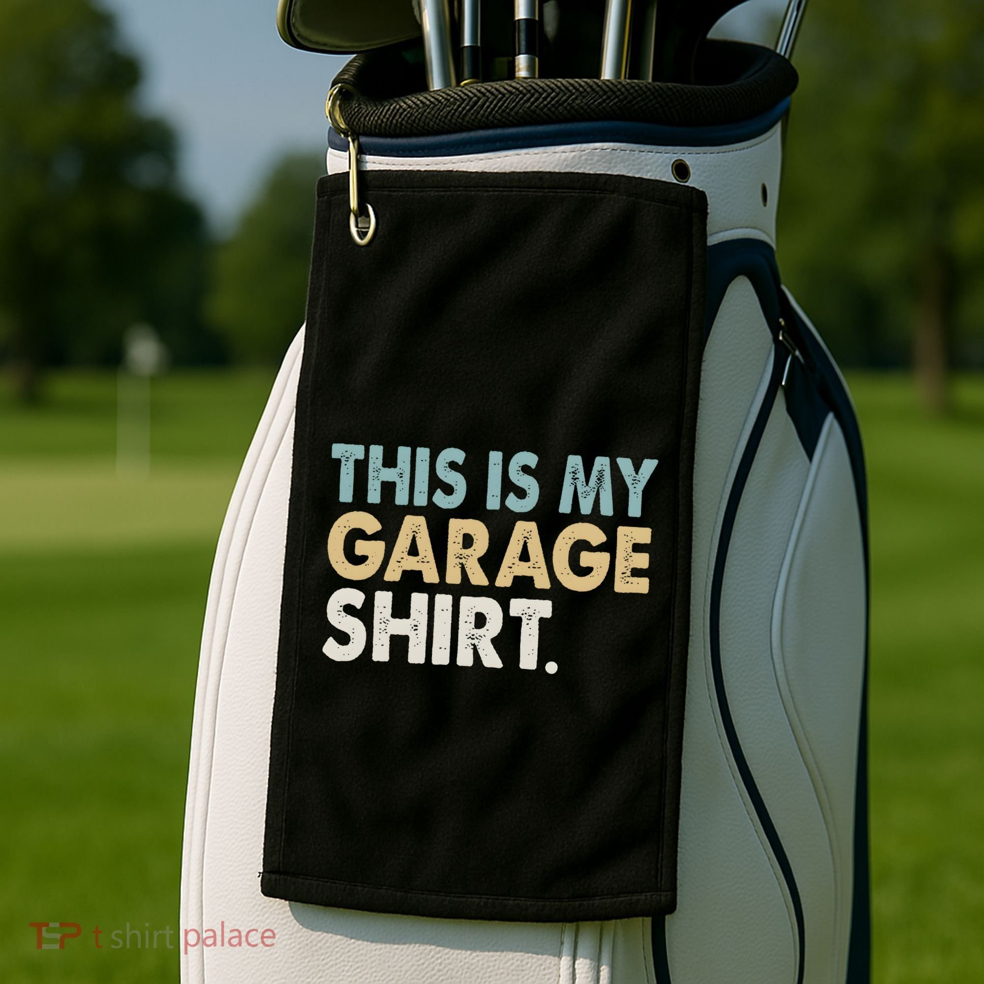 This Is My Garage Funny Dad Golf Towel