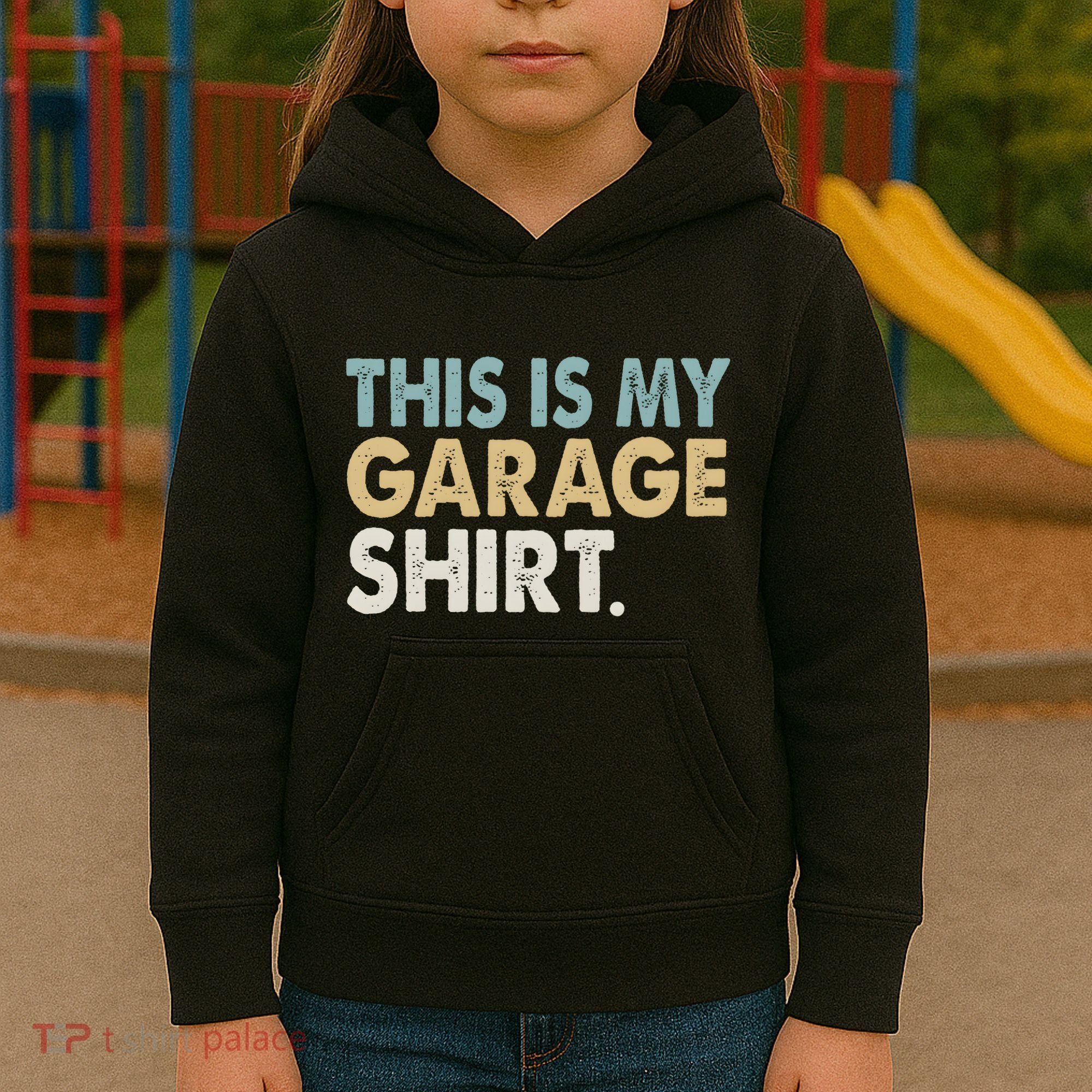 This Is My Garage Funny Dad Kids Hoodie