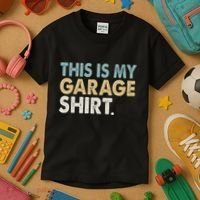 This Is My Garage Funny Dad Kids T-Shirt thumb 3
