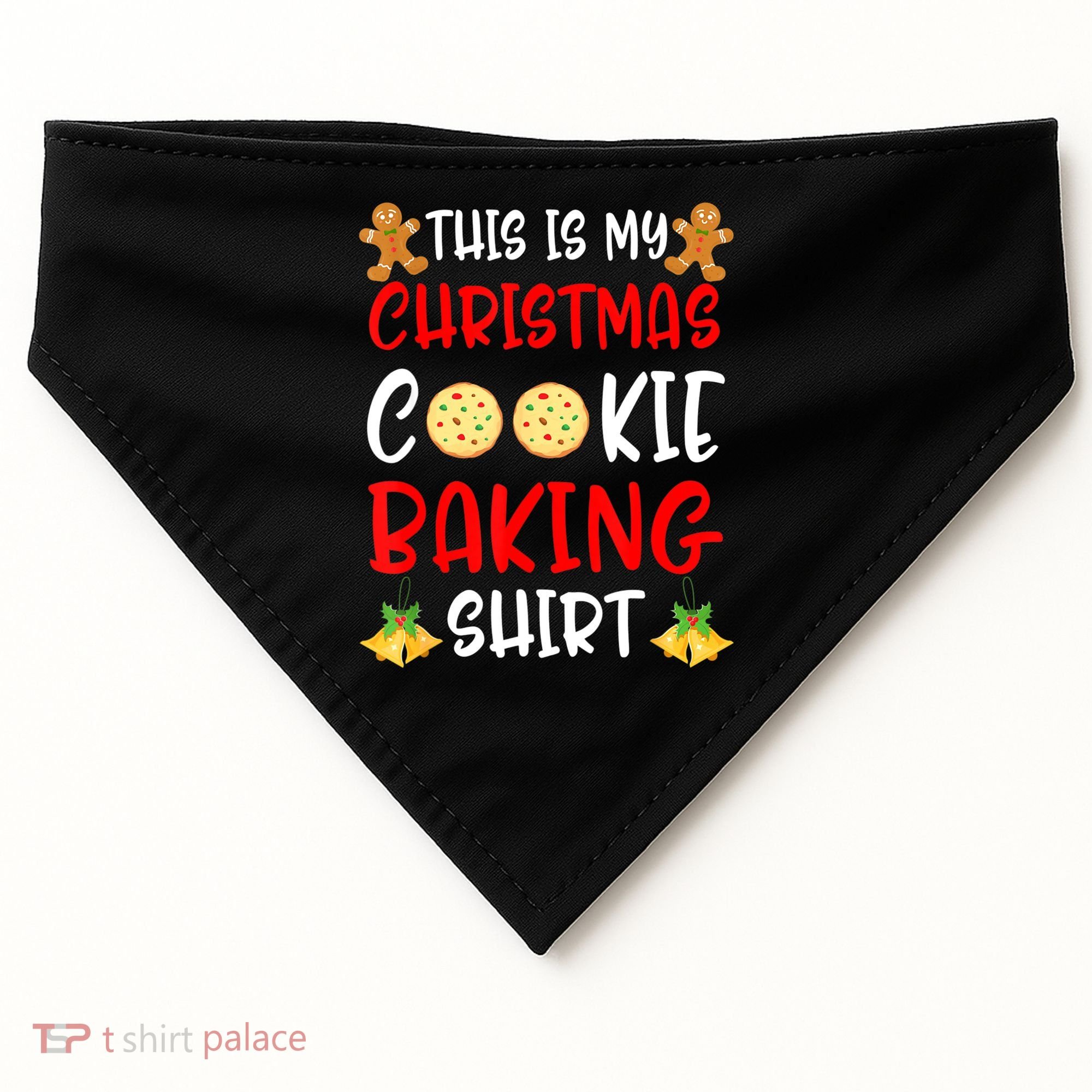 This Is My Christmas Cookie Baking Shirt USA-Made Doggie Bandana