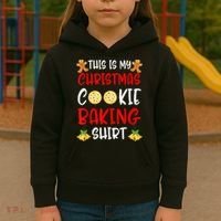 This Is My Christmas Cookie Baking Shirt Kids Hoodie thumb 3