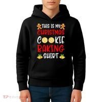 This Is My Christmas Cookie Baking Shirt Kids Hoodie thumb 4