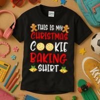 This Is My Christmas Cookie Baking Shirt Kids T-Shirt thumb 3