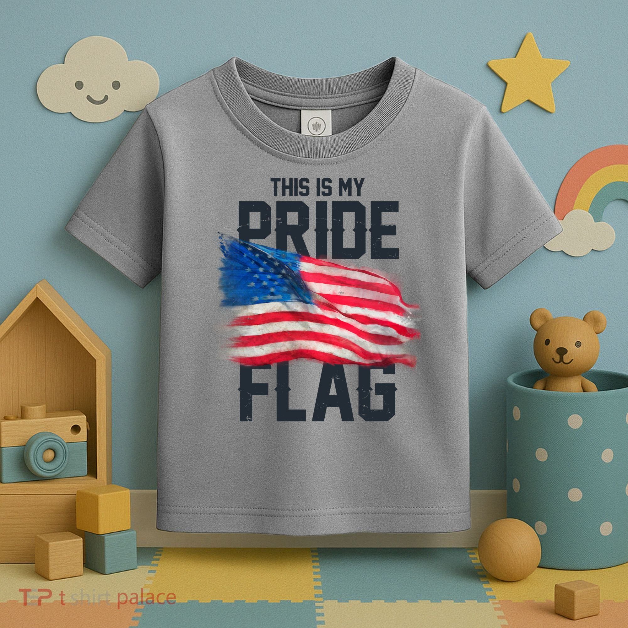 This Is My Pride Flag United States Patriot Flag Toddler T-Shirt