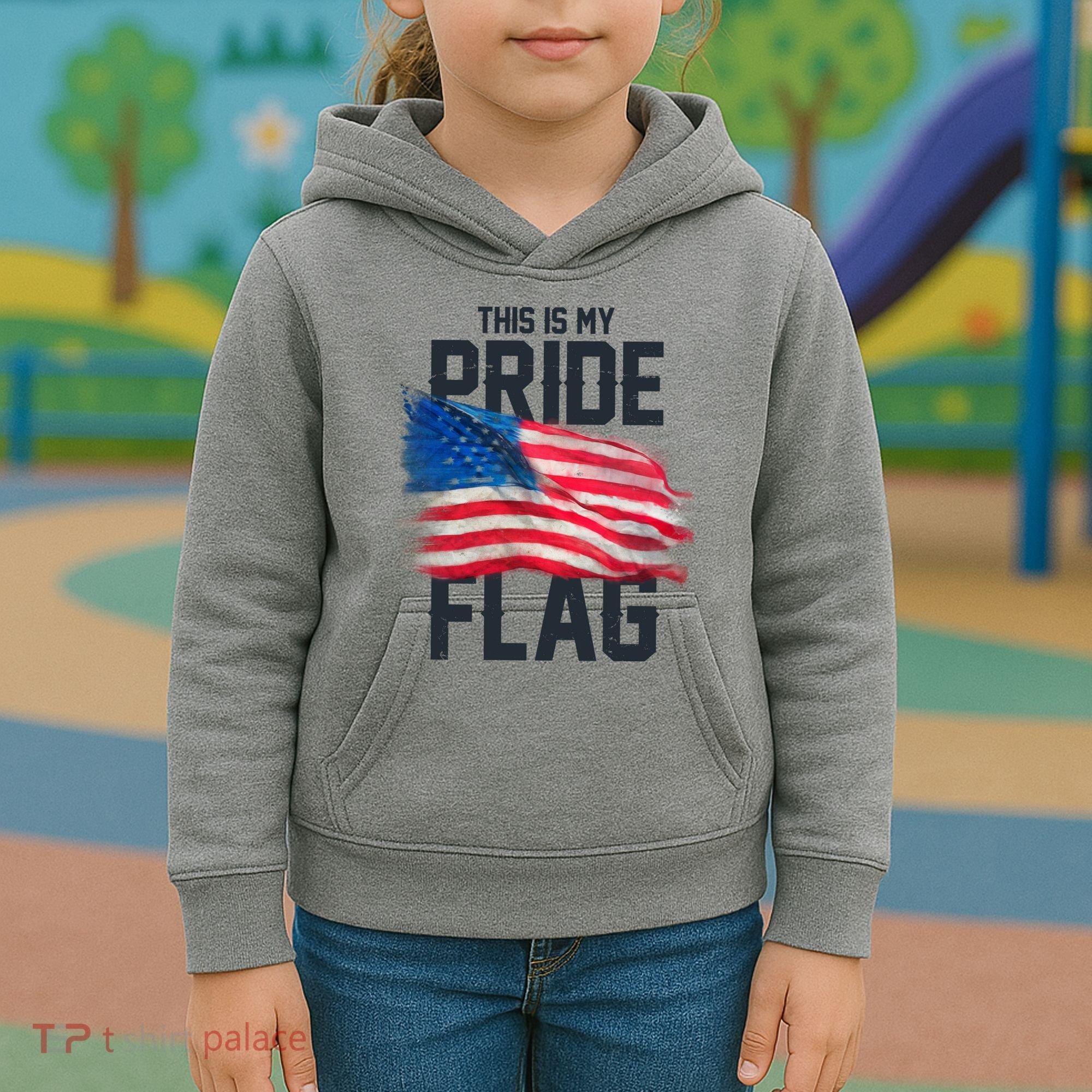 This Is My Pride Flag United States Patriot Flag Kids Hoodie