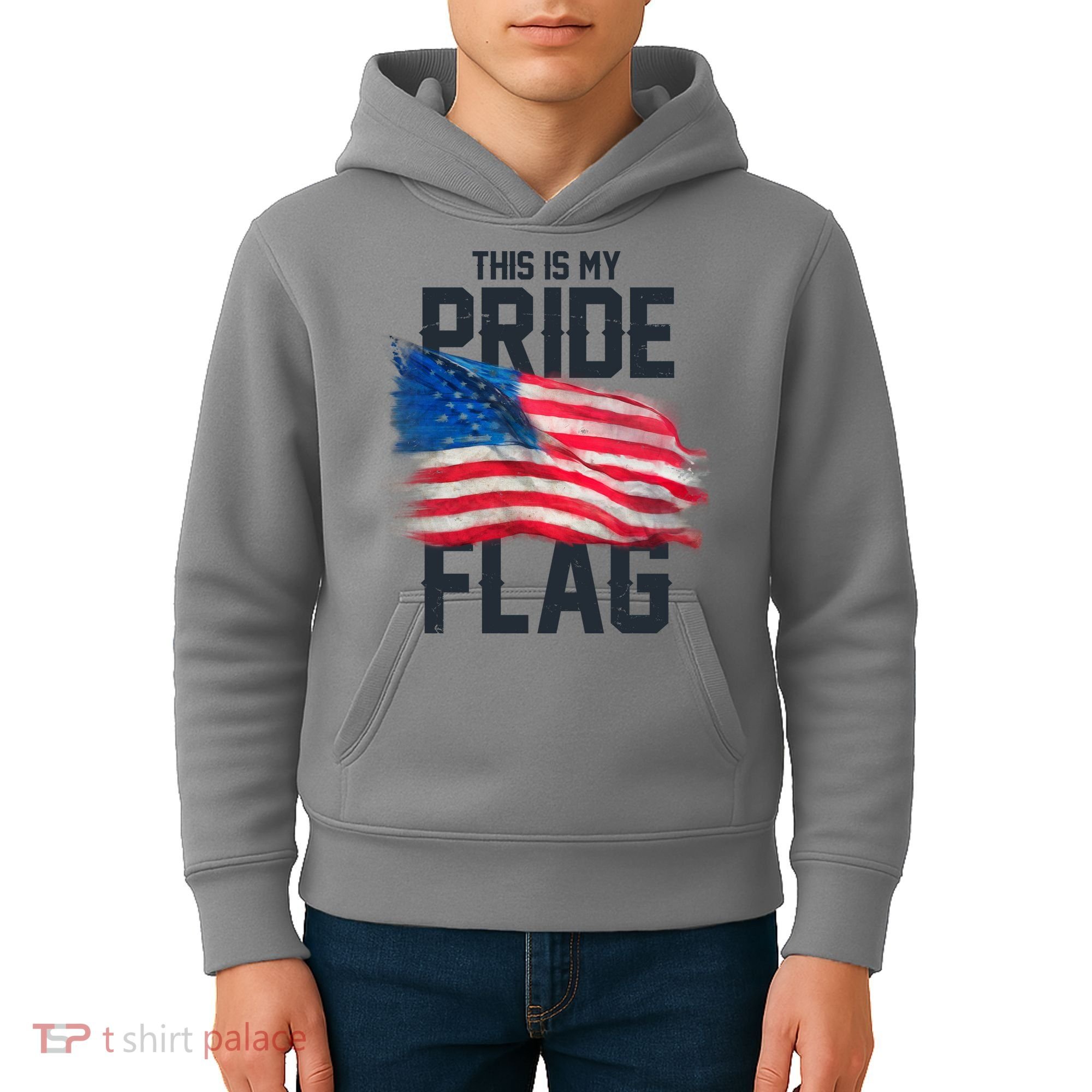 This Is My Pride Flag United States Patriot Flag Kids Hoodie